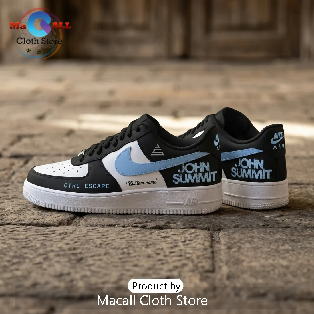 John Summit CTRL Escape Arena Tour Custom Air Force 1 Sneakers John Summit CTRL Escape Arena Tour Custom Air Force 1 Sneakers