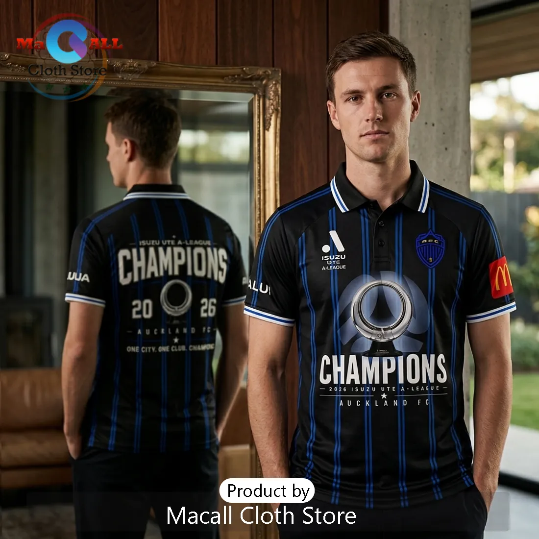 Auckland FC 2026 A-League Champions Limited Edition Polo Shirt