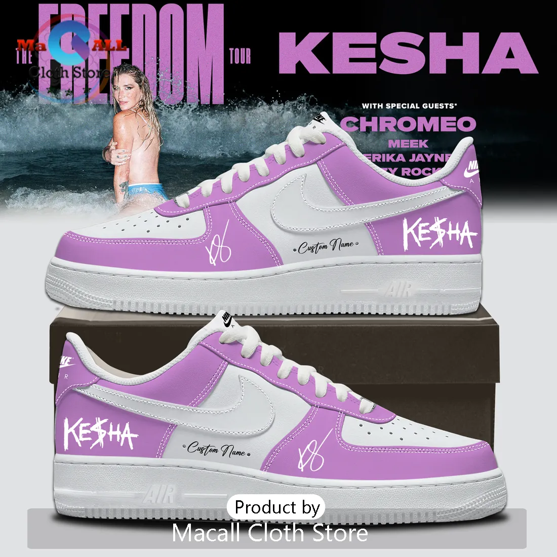 Kesha The Freedom Tour Custom Air Force 1 Sneakers Kesha The Freedom Tour Custom Air Force 1 Sneakers