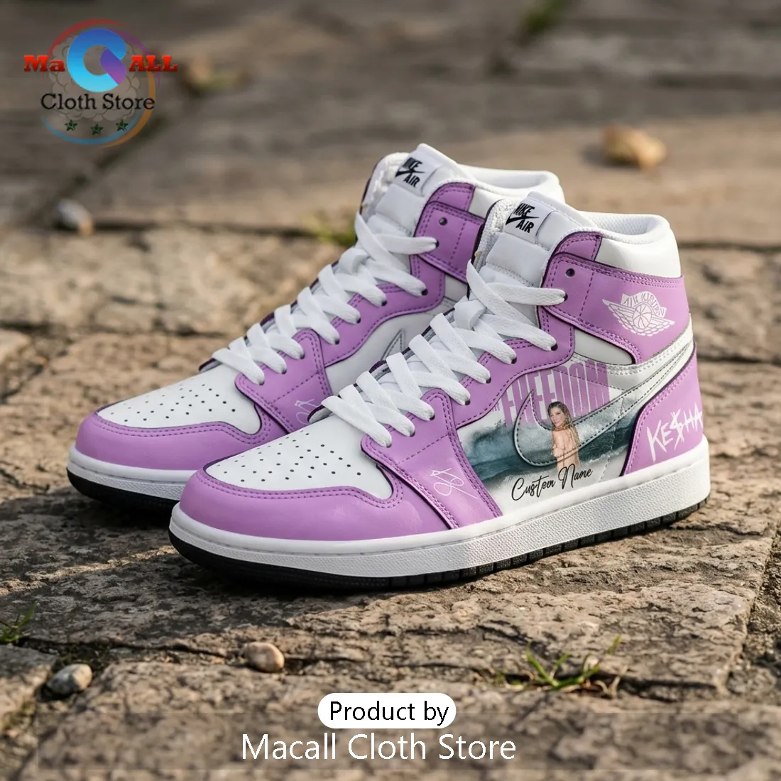 Kesha The Freedom Tour Custom Pink Purple Air Jordan 1 High Top Kesha The Freedom Tour Custom Pink Purple Air Jordan 1 High Top