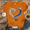 New York Knicks Go Knicks Glitter Heart Blue Women’s Graphic T-Shirt