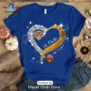 New York Knicks Glitter Heart Go Knicks Orange Women’s Graphic T-Shirt