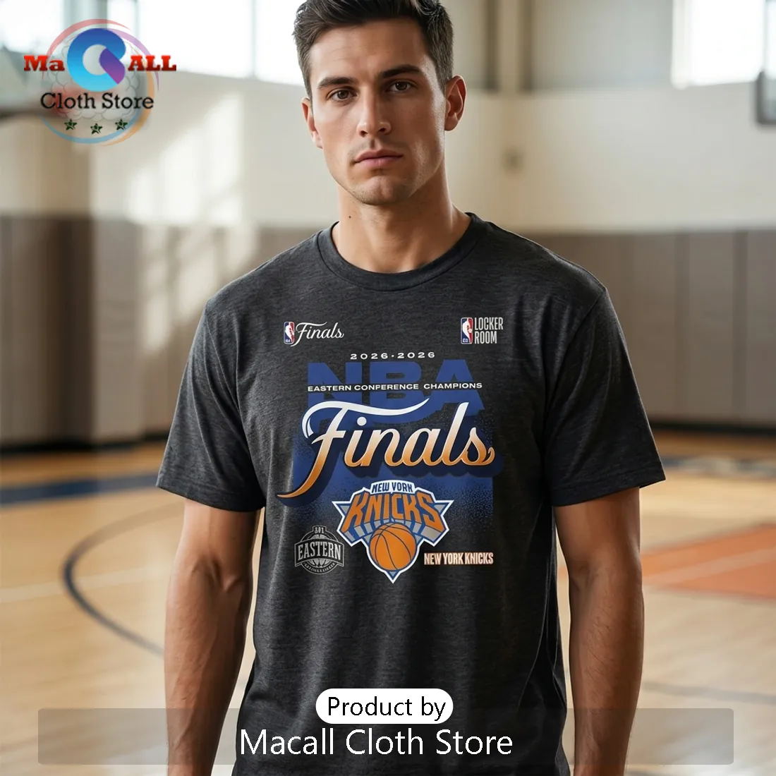 New York Knicks 2025-2026 NBA Eastern Conference Champions Locker Room T-Shirt New York Knicks 2025-2026 NBA Eastern Conference Champions Locker Room T-Shirt