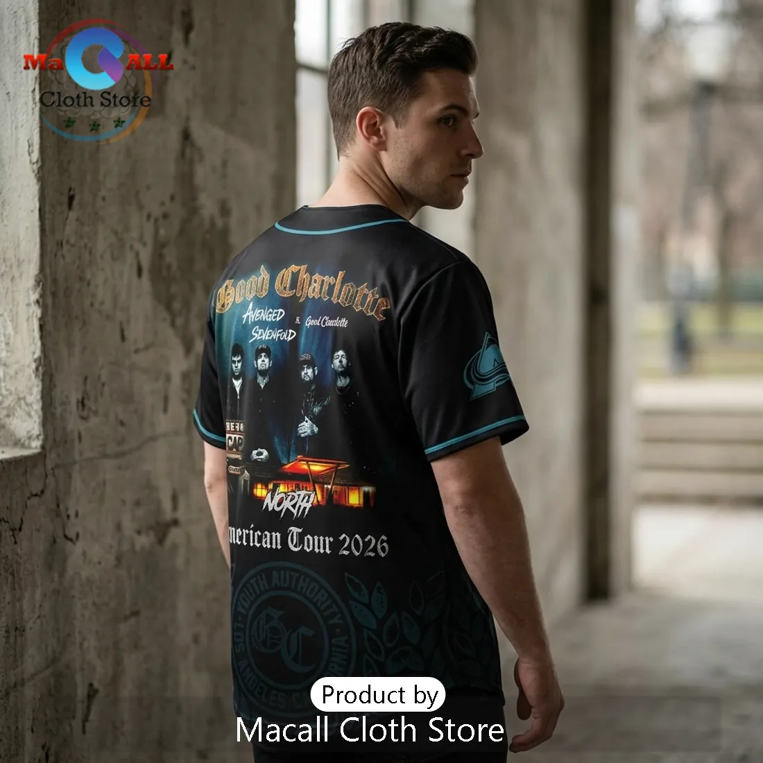 Avenged Sevenfold x Good Charlotte Colorado Avalanche 2026 Tour Baseball Jersey