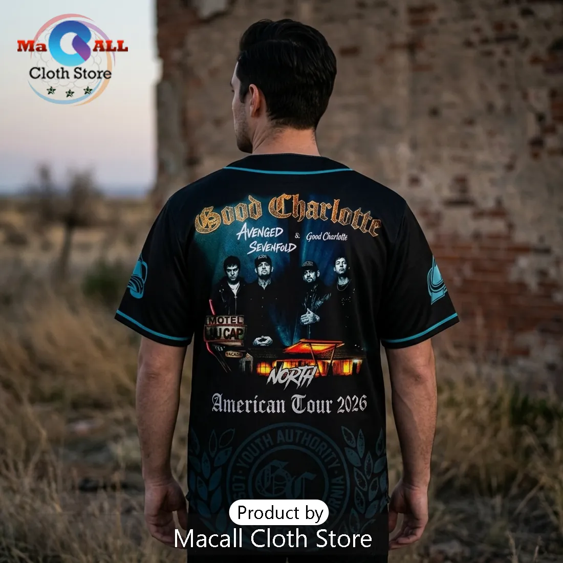 Avenged Sevenfold x Good Charlotte Colorado Avalanche 2026 Tour Baseball Jersey Avenged Sevenfold x Good Charlotte Colorado Avalanche 2026 Tour Baseball Jersey