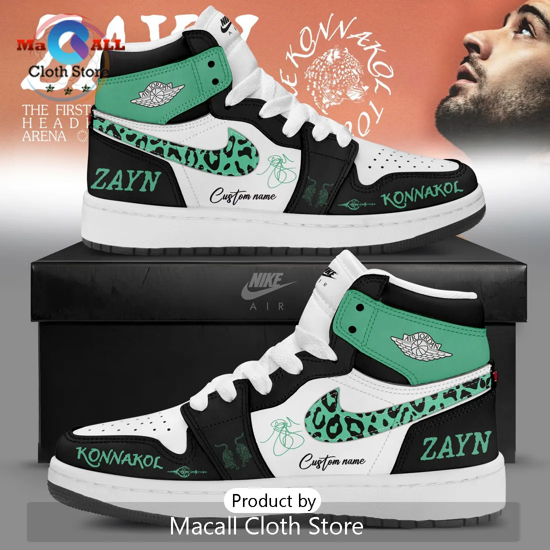 Zayn Malik The Konnakol Tour 2026 Limited Edition Custom AJ1 Sneakers