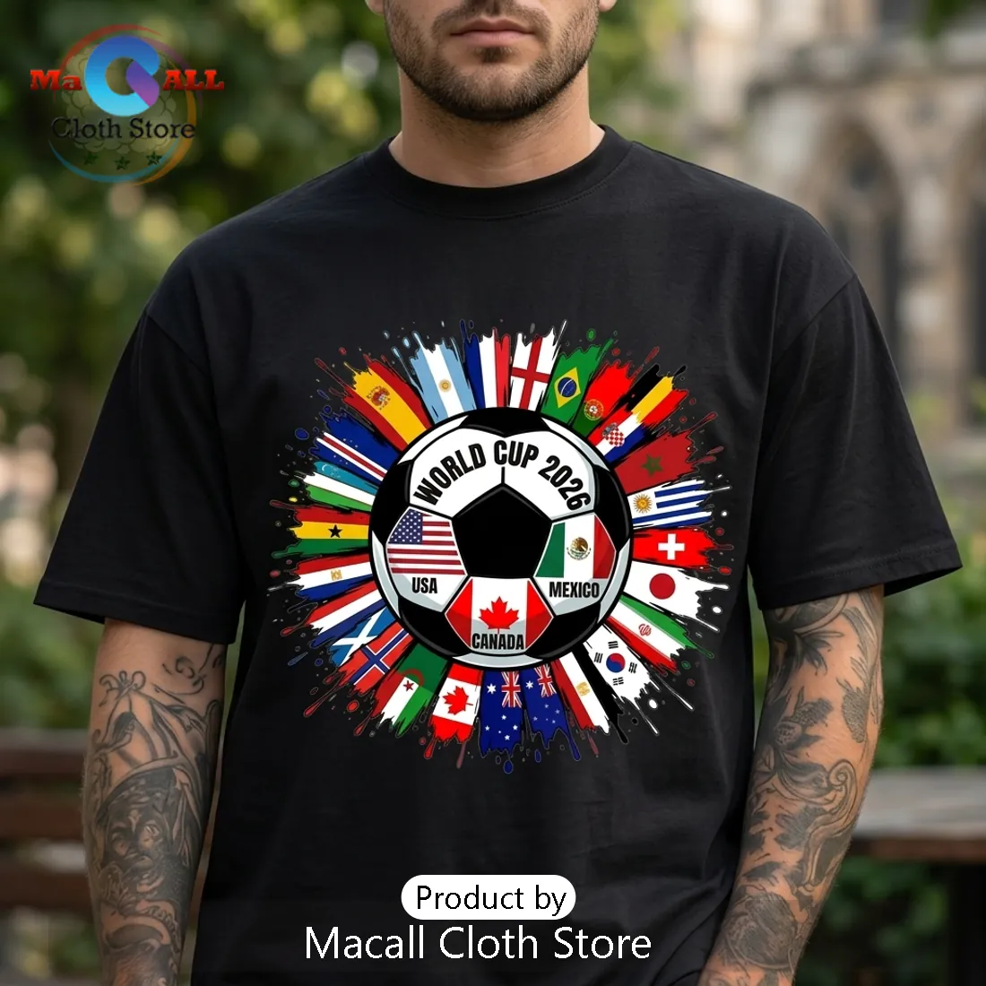 World Cup 2026 USA Mexico Canada Soccer Tournament Graphic T-Shirt