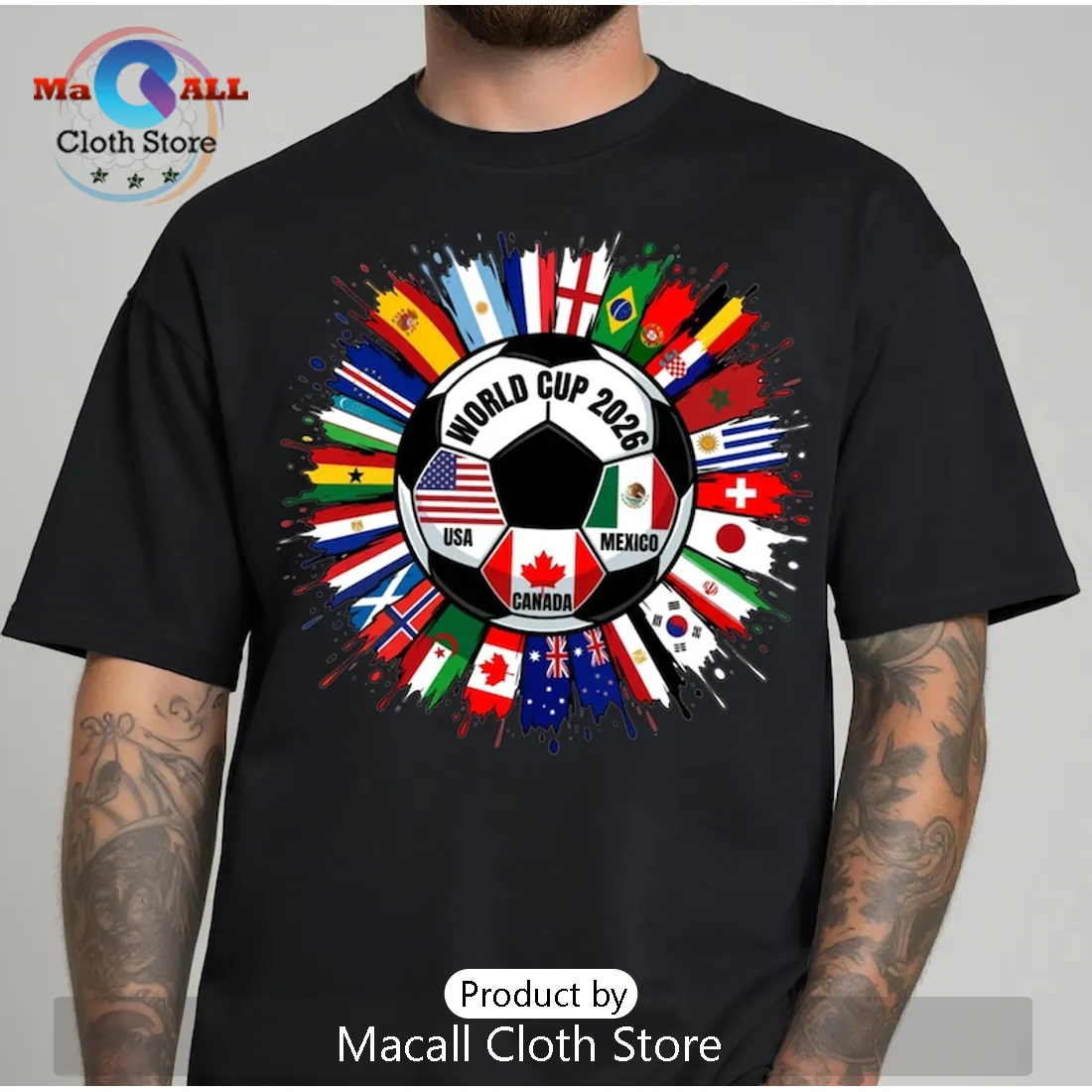 World Cup 2026 USA Mexico Canada Soccer Tournament Graphic T-Shirt
