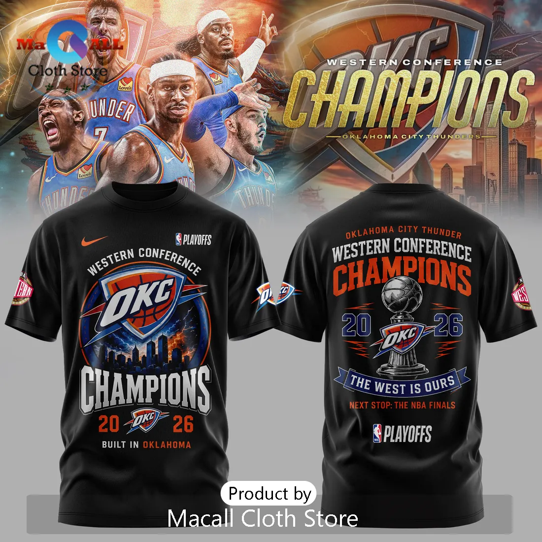 Oklahoma City Thunder 2026 Western Conference Champions T-Shirt
