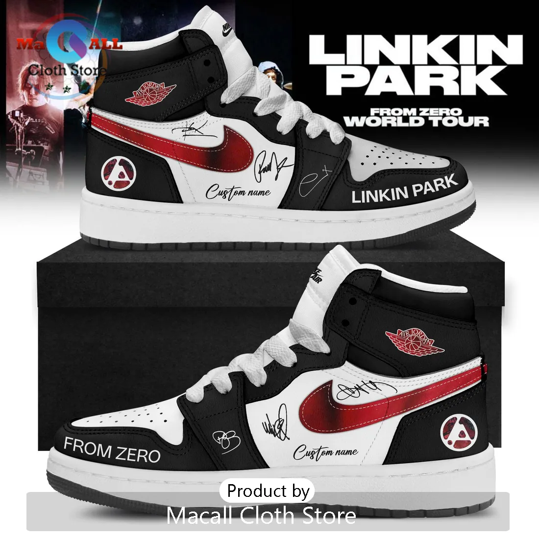 Linkin Park From Zero World Tour 2026 Limited Edition AJ1 Sneakers