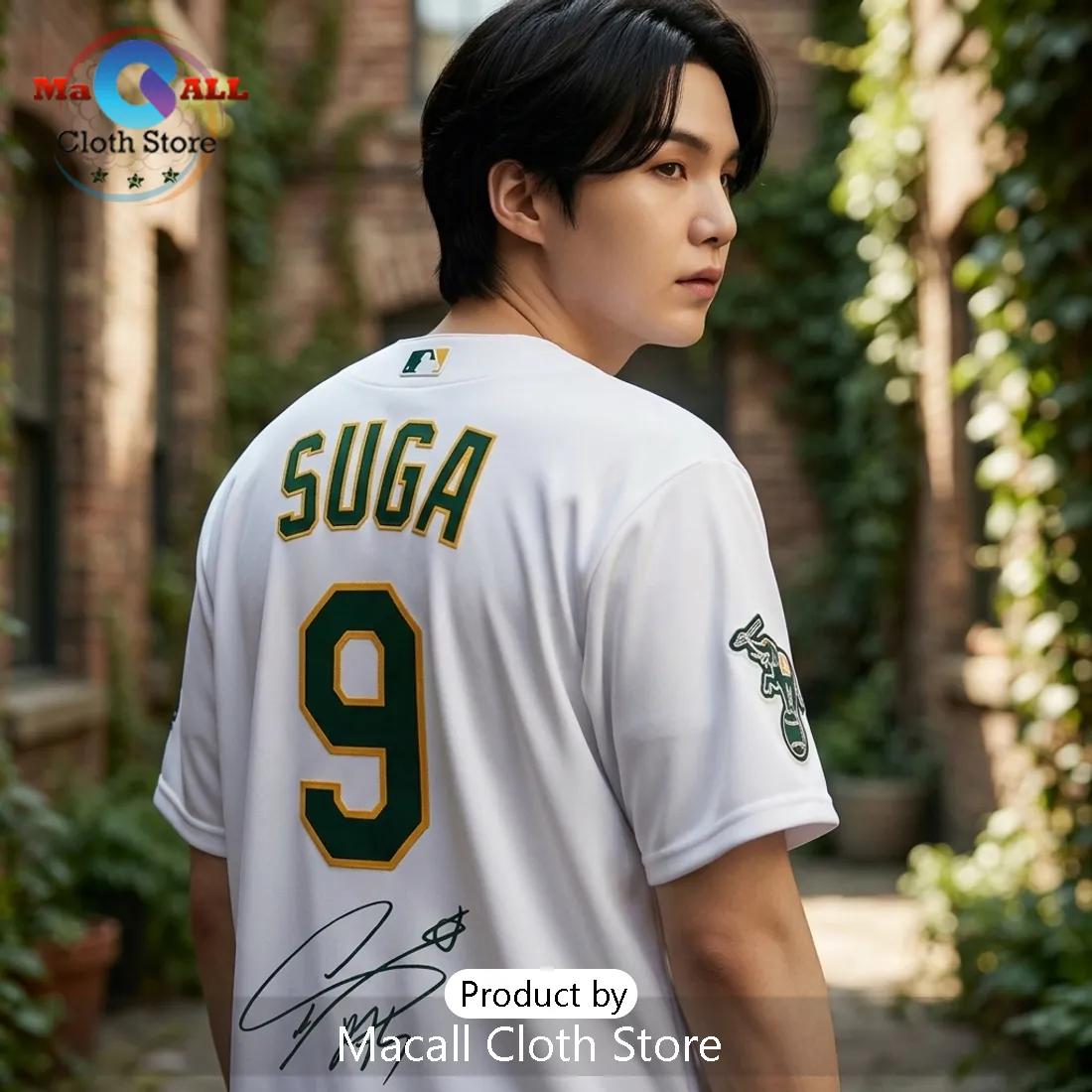 SUGA x Oakland Athletics Vegas Concert Edition White Baseball Jersey