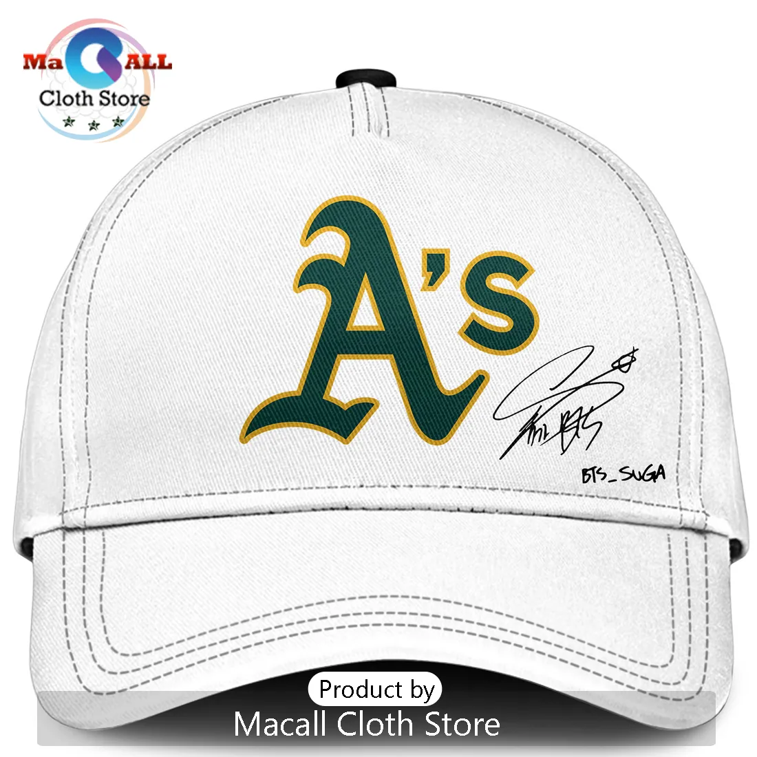 SUGA x Oakland Athletics Vegas Concert Edition White Baseball Jersey SUGA x Oakland Athletics Vegas Concert Edition White Baseball Jersey