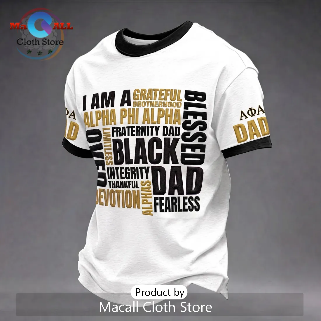 Alpha Phi Alpha Fraternity Black Dad Blessed Brotherhood Ringer T-Shirt