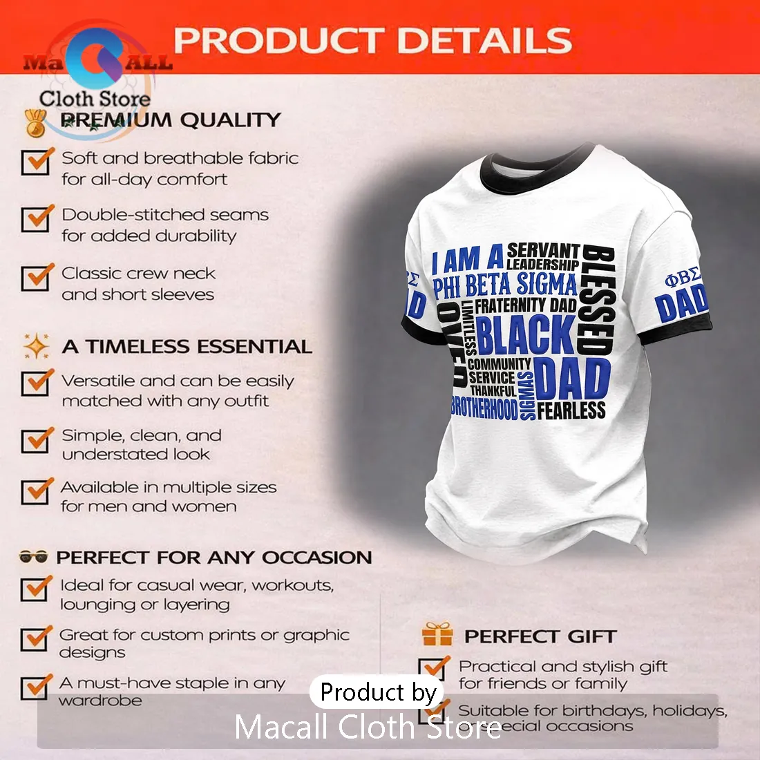 Phi Beta Sigma Fraternity Blessed Black Dad Father’s Day Ringer T-Shirt Phi Beta Sigma Fraternity Blessed Black Dad Father’s Day Ringer T-Shirt