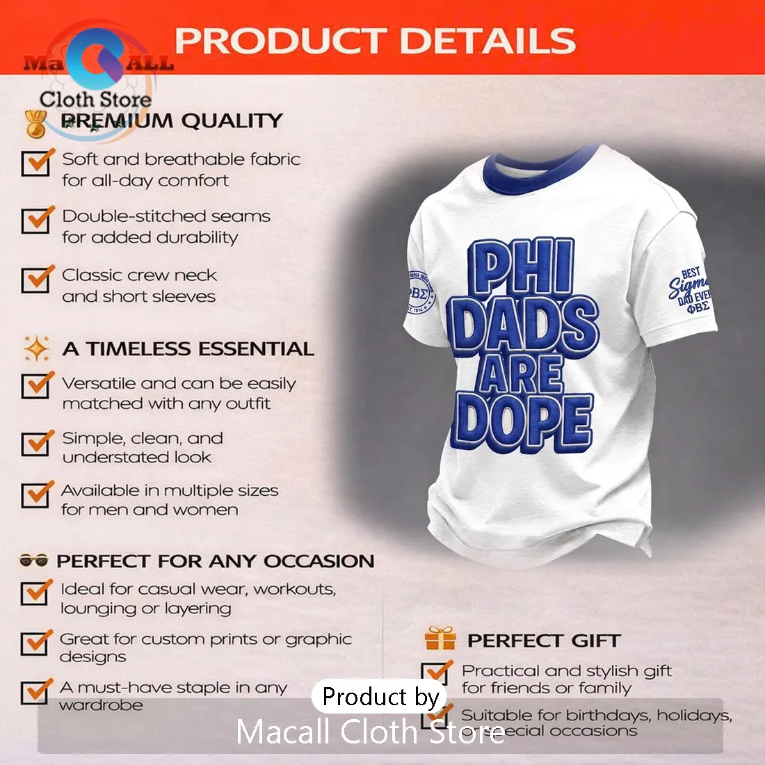 Phi Beta Sigma Fraternity Best Sigma Dad Ever Father’s Day T-Shirt Phi Beta Sigma Fraternity Best Sigma Dad Ever Father’s Day T-Shirt