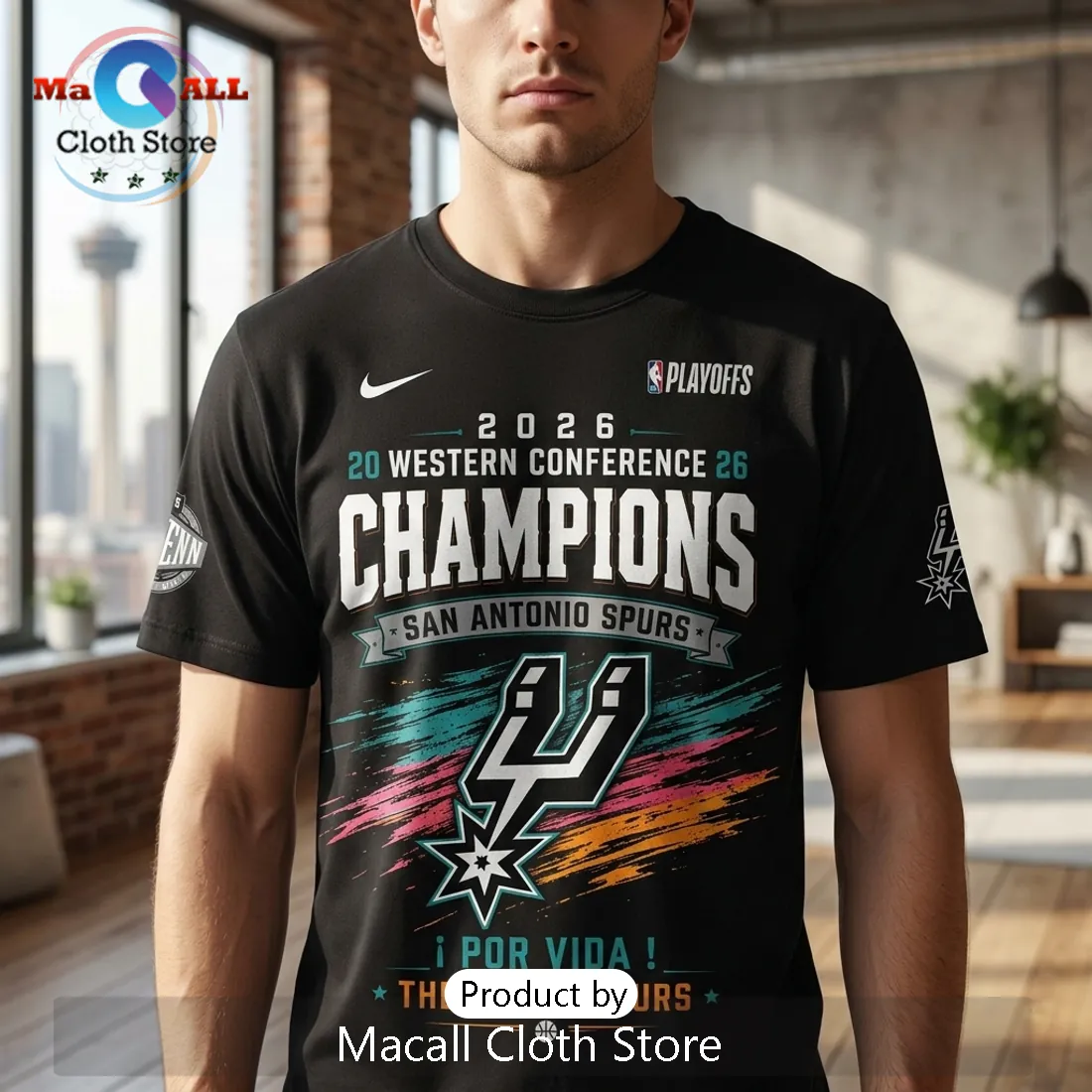 San Antonio Spurs 2026 Western Conference Champions Playoffs T-Shirt