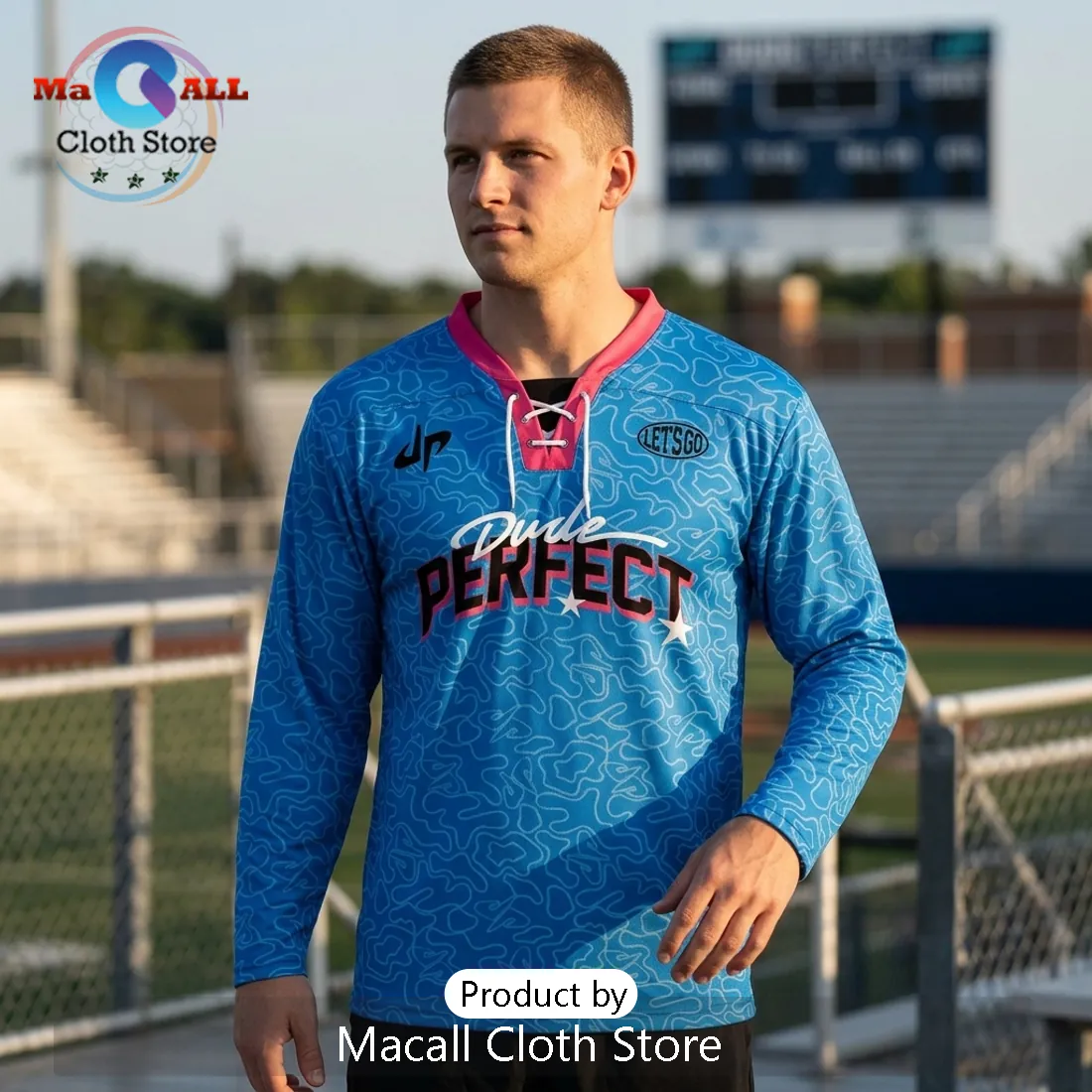 Dude Perfect Squad Games Tour 2026 Personalized Blue Hockey Jersey Dude Perfect Squad Games Tour 2026 Personalized Blue Hockey Jersey