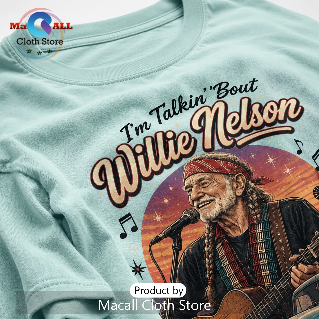Willie Nelson Retro Road Trip Country Music Graphic T-Shirt Willie Nelson Retro Road Trip Country Music Graphic T-Shirt
