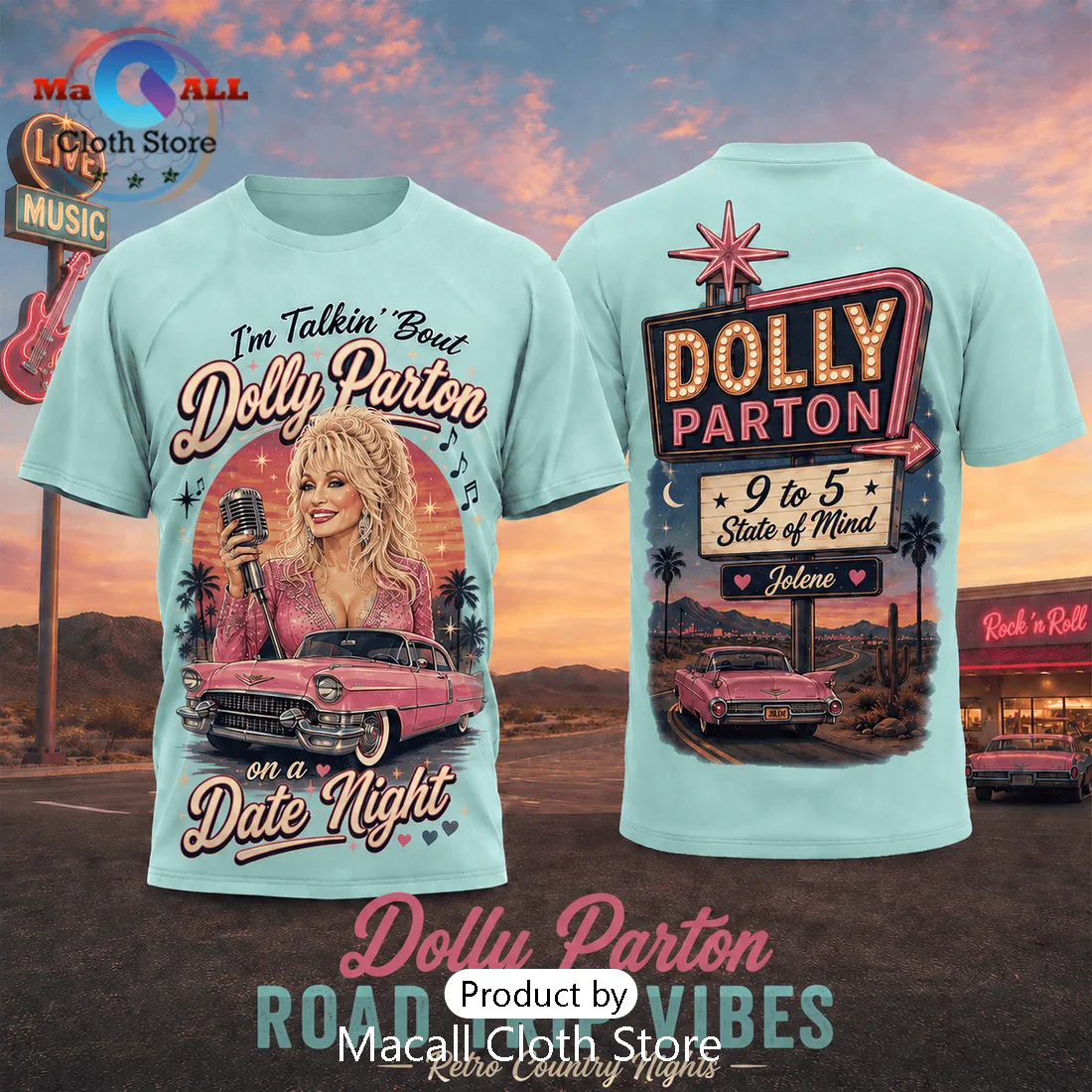 Dolly Parton Retro Country Road Trip Limited Edition Shirt