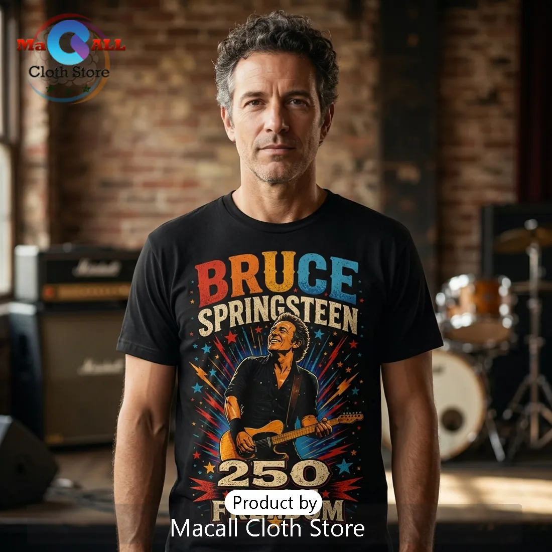 Bruce Springsteen 250 Years of Freedom Patriotic Graphic Tee