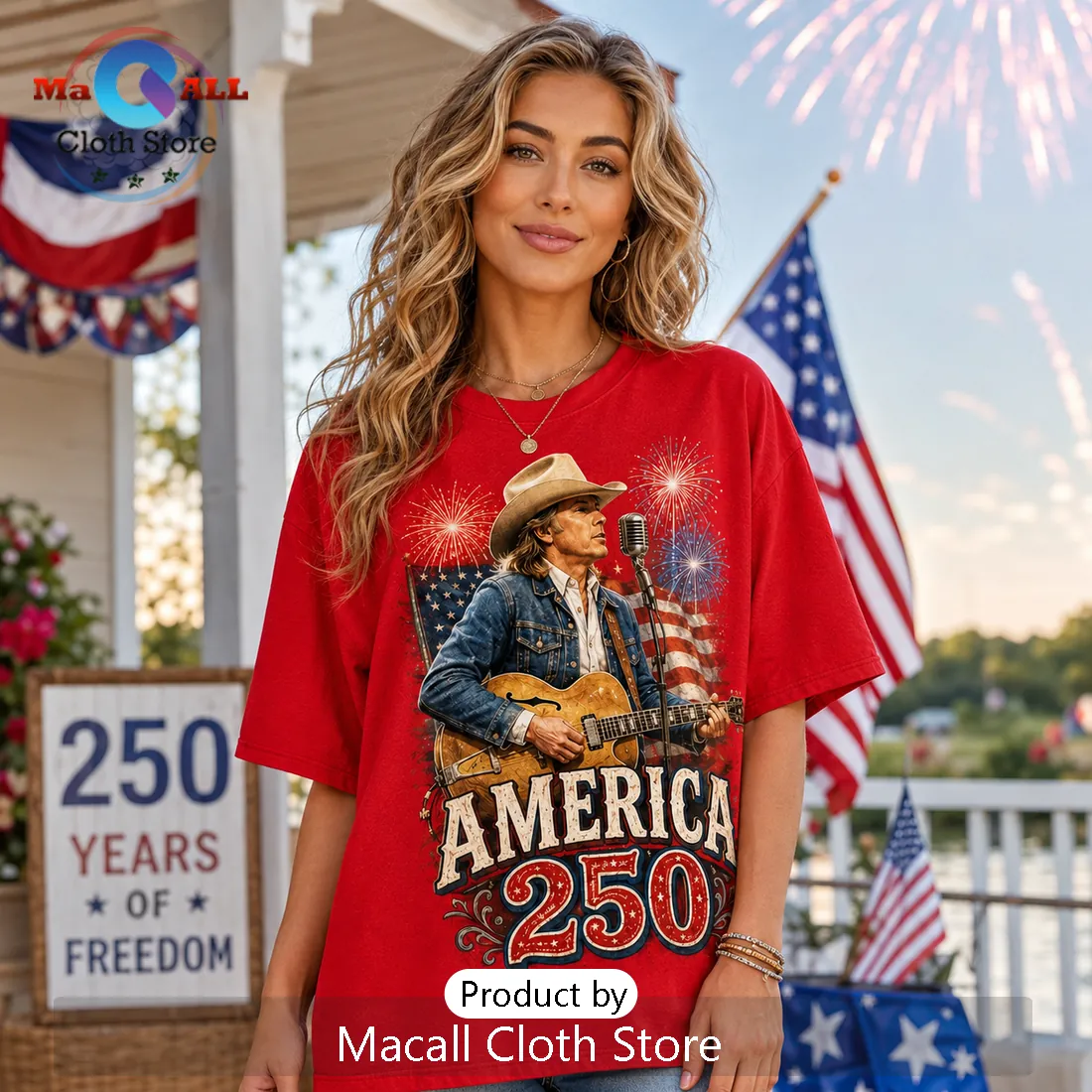 Dwight Yoakam America 250 Patriotic Country Music T-Shirt