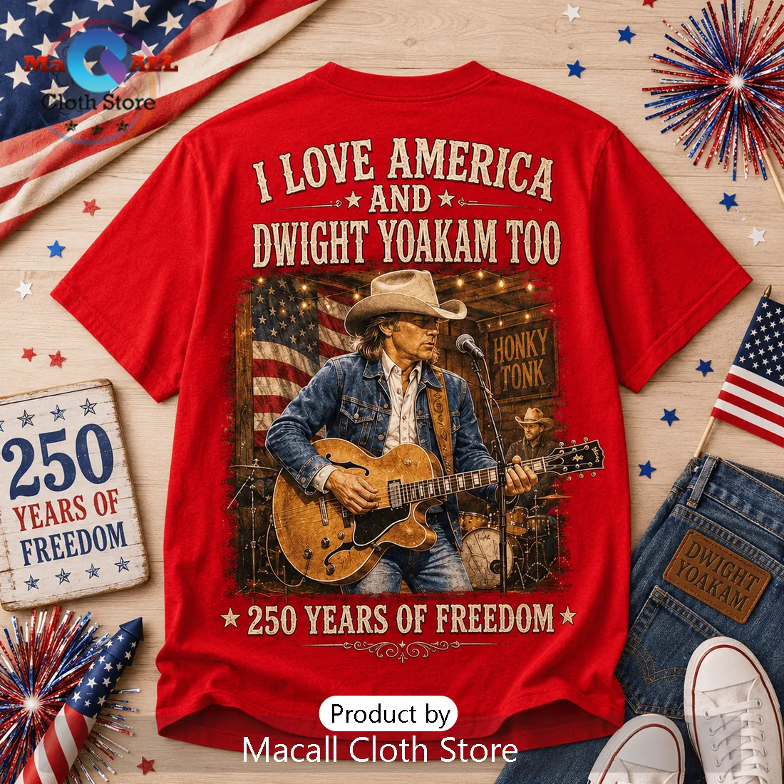 Dwight Yoakam America 250 Patriotic Country Music T-Shirt Dwight Yoakam America 250 Patriotic Country Music T-Shirt