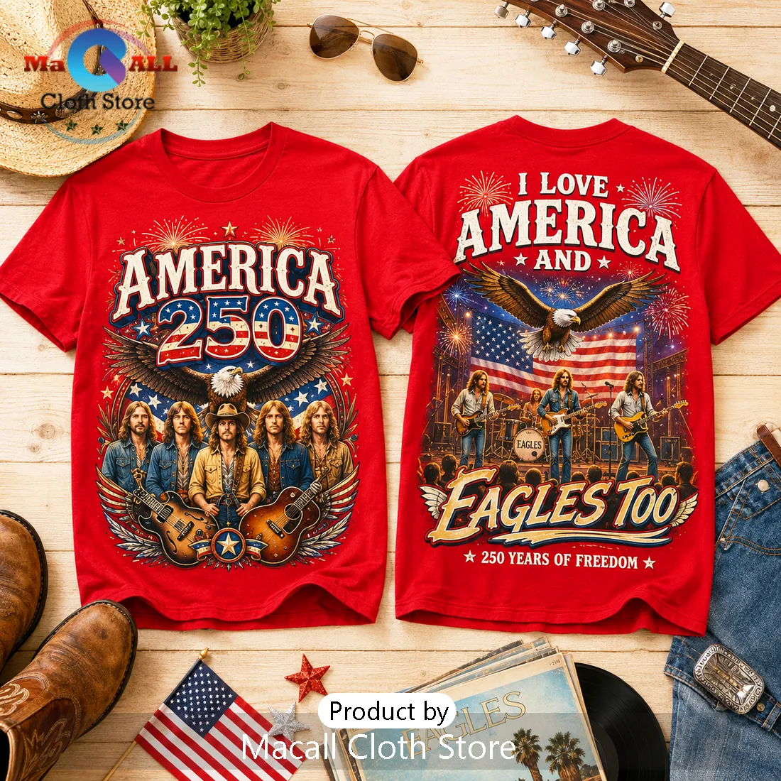 The Eagles x America 250 Years of Freedom Graphic T-Shirt