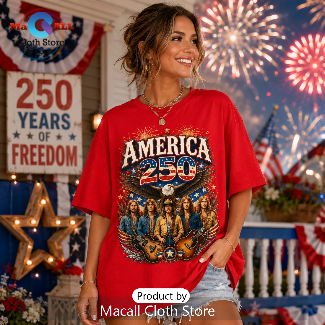 The Eagles x America 250 Years of Freedom Graphic T-Shirt