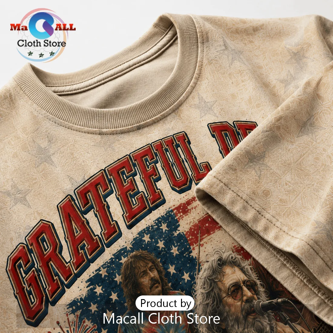Grateful Dead America 250 Patriotic USA Flag Graphic T-Shirt Grateful Dead America 250 Patriotic USA Flag Graphic T-Shirt