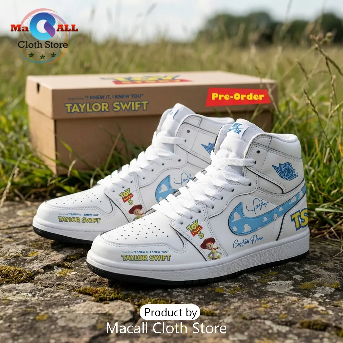 Taylor Swift x Toy Story 5 Custom Name Air Jordan 1 Sneakers
