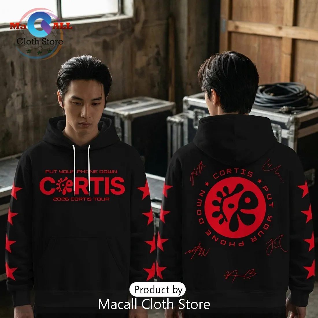 Cortis Put Your Phone Down 2026 Tour Graphic Hoodie