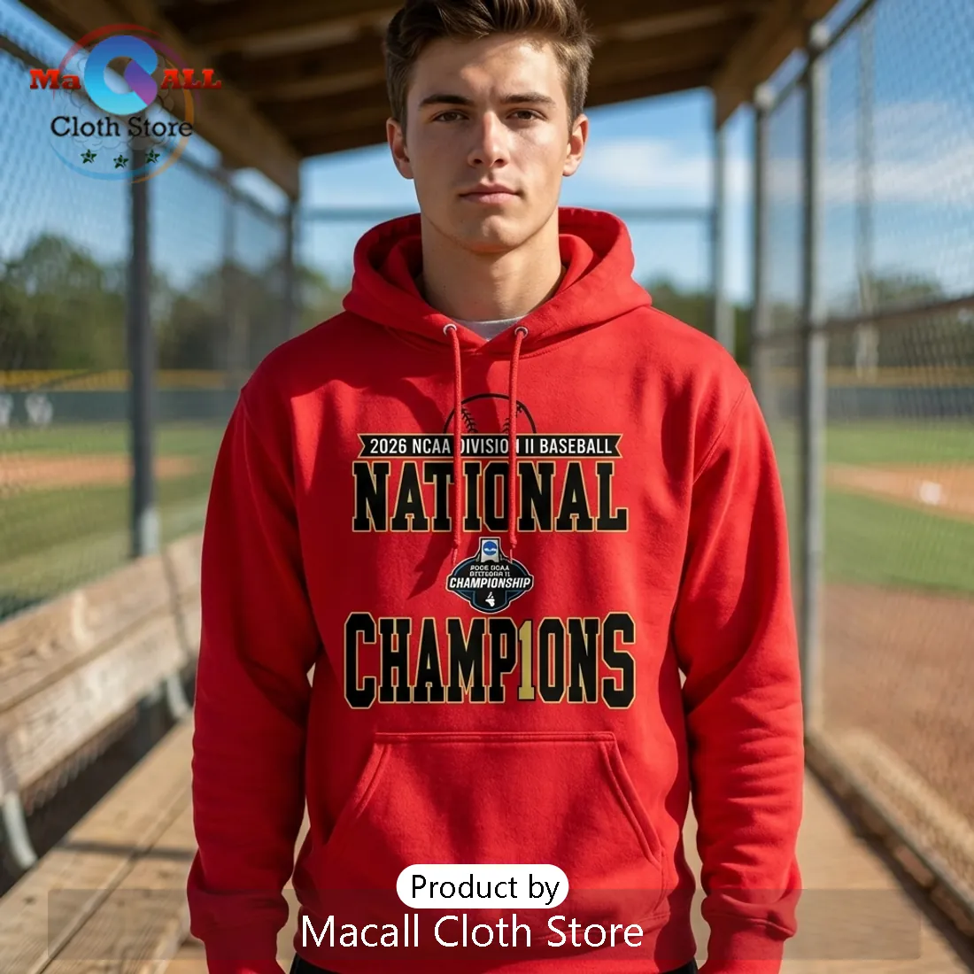 Tampa Spartans 2026 NCAA DII Baseball National Champions Red Hoodie