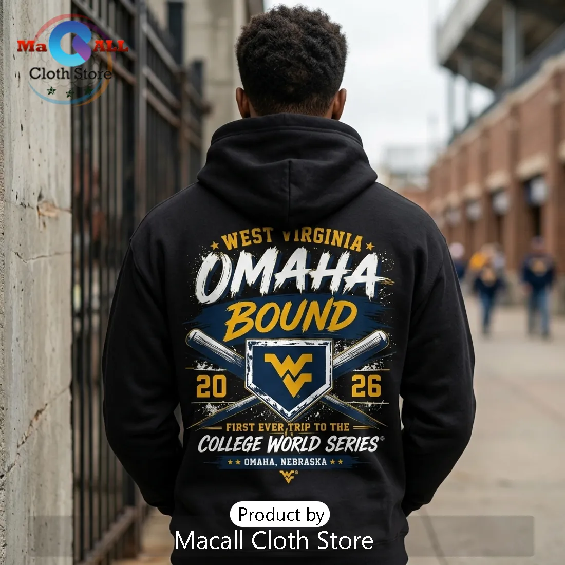 West Virginia Mountaineers 2026 College World Series Black Hoodie West Virginia Mountaineers 2026 College World Series Black Hoodie