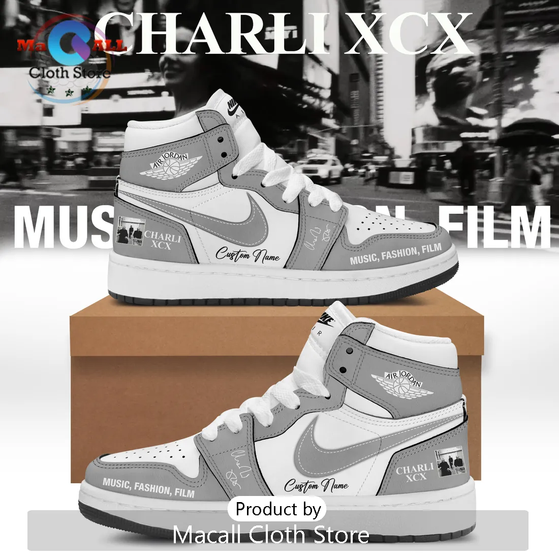Charli XCX Album Music Film Custom Air Jordan 1 Hightop Charli XCX Album Music Film Custom Air Jordan 1 Hightop