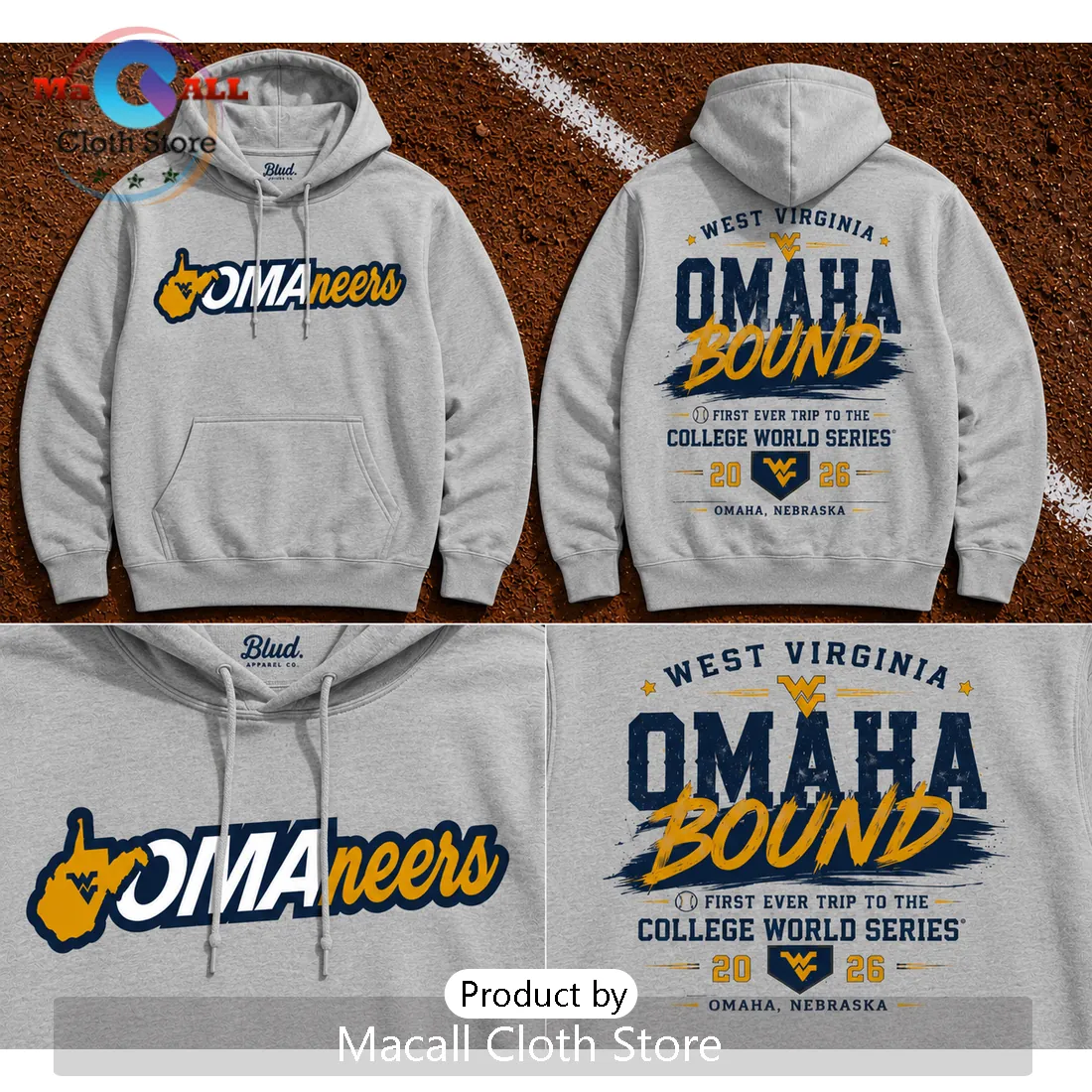 West Virginia Mountaineers 2026 College World Series Hoodie