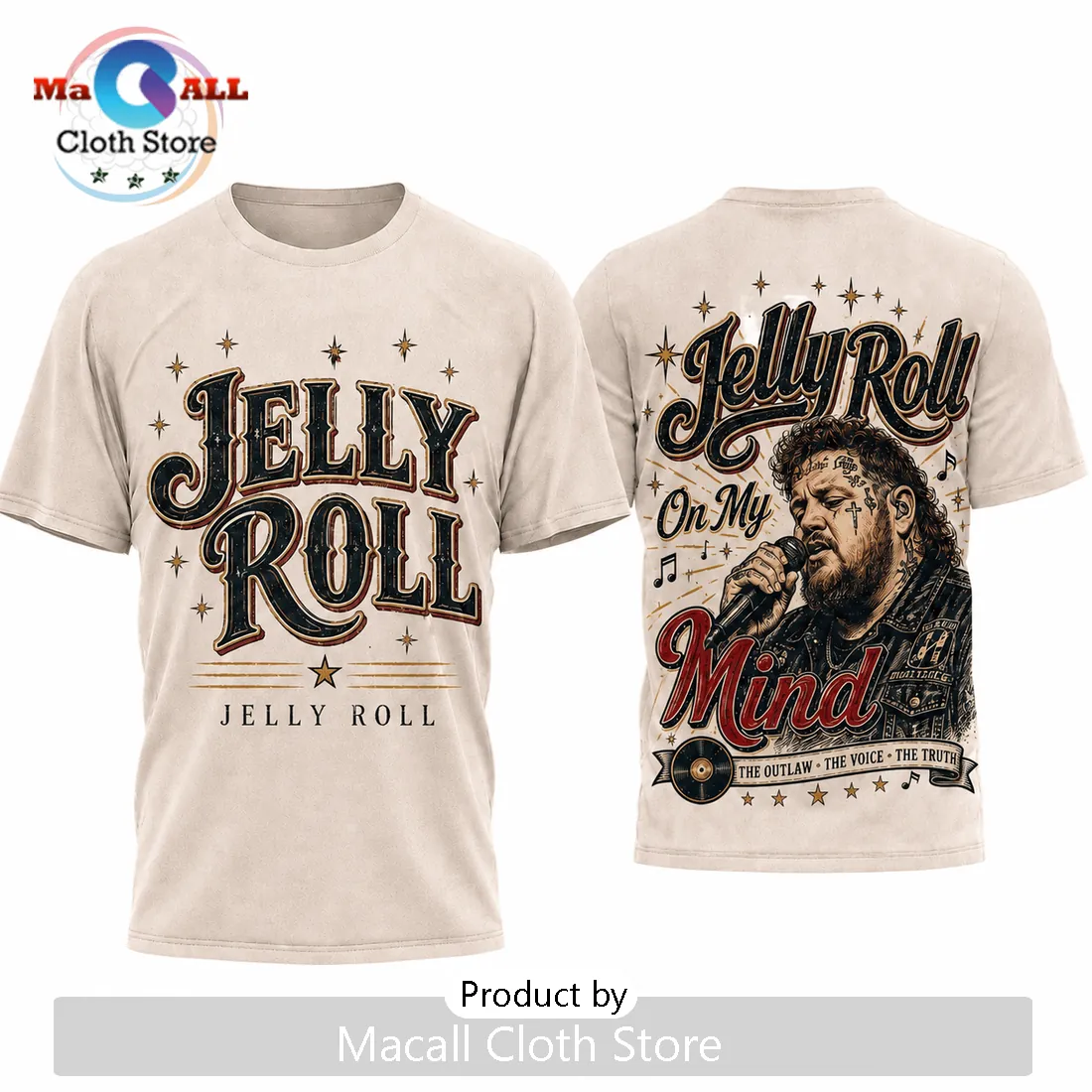 Jelly Roll Country Outlaw Music Collectible Limited Edition T-Shirt