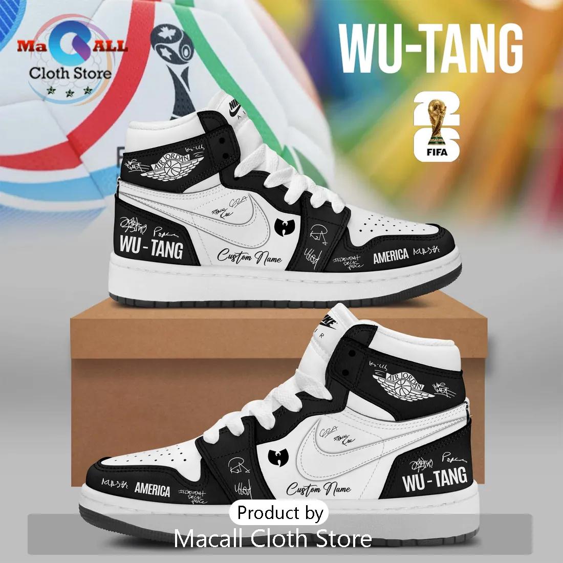 Wu-Tang Clan x FIFA World Cup 2026 USA Soccer Air Jordan 1 Hightop