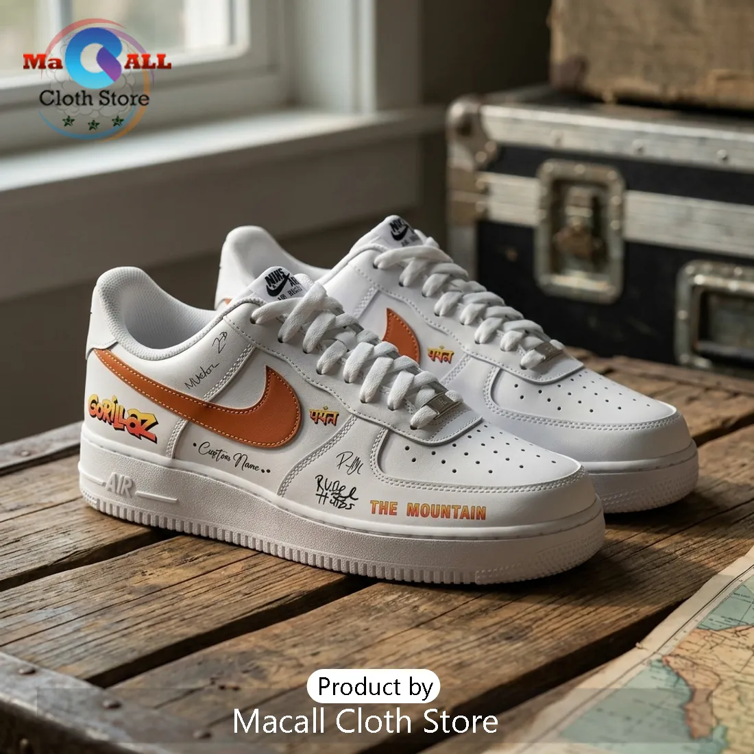 Gorillaz The Mountain Tour 2026 Custom Signature Air Force 1