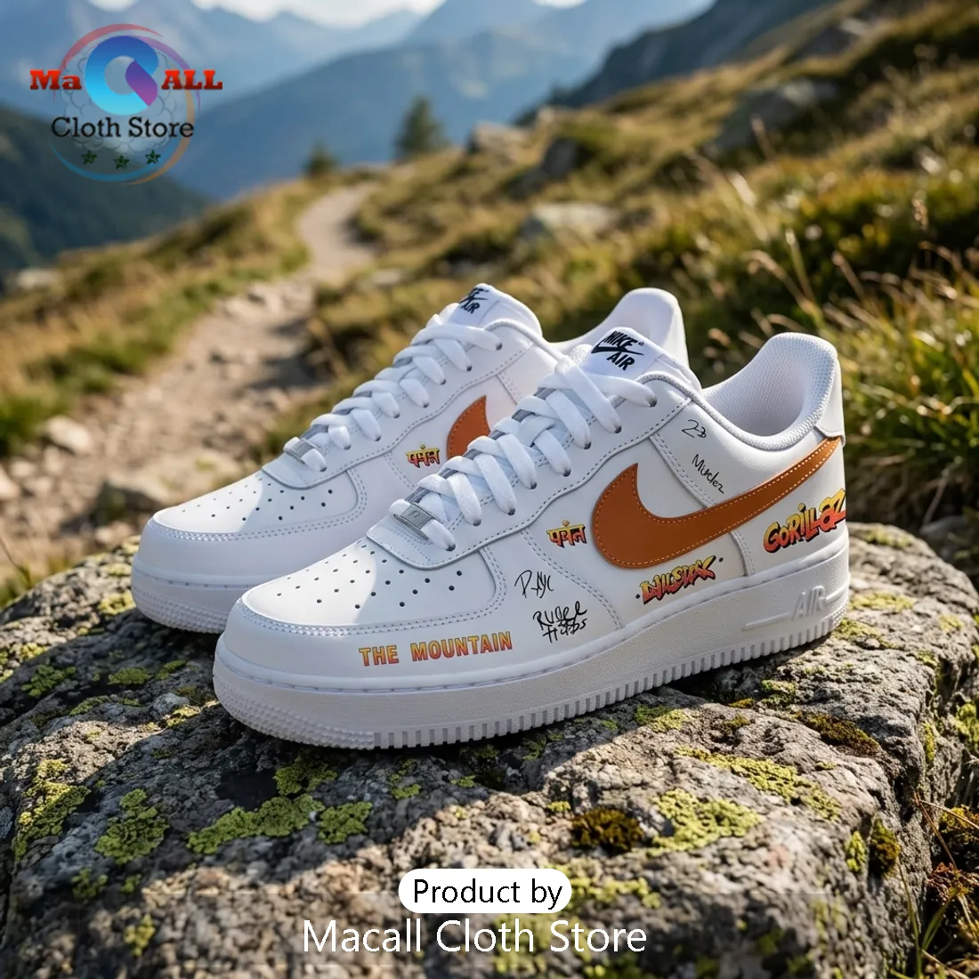 Gorillaz The Mountain Tour 2026 Custom Signature Air Force 1 Gorillaz The Mountain Tour 2026 Custom Signature Air Force 1