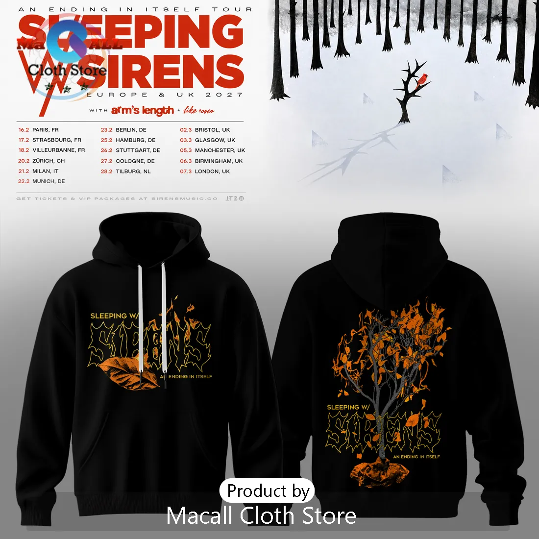 Sleeping With Sirens An Ending In Itself Tour 2026 Hoodie
