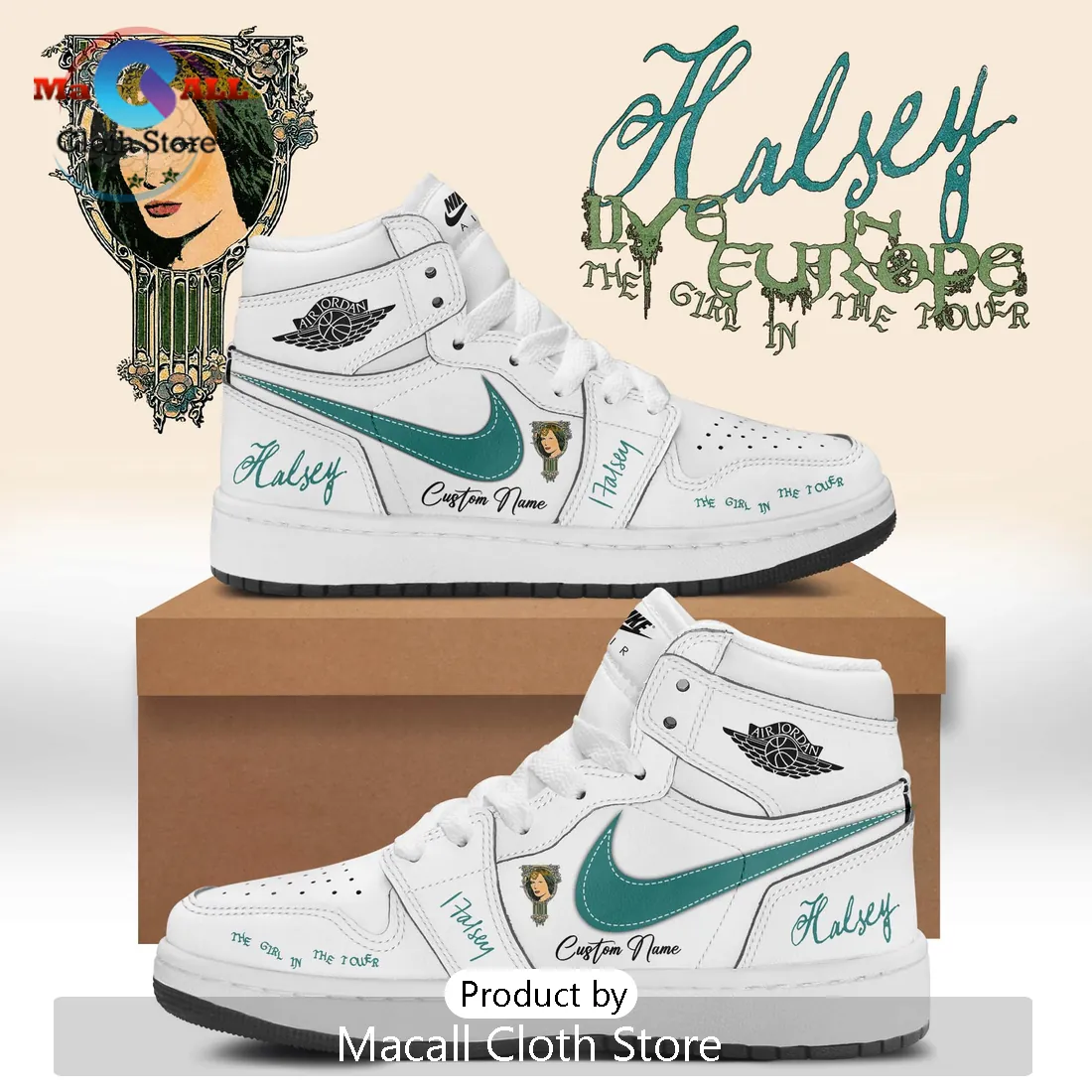 Halsey The Girl in the Tower 2026 Tour Custom Air Jordan 1 Shoes