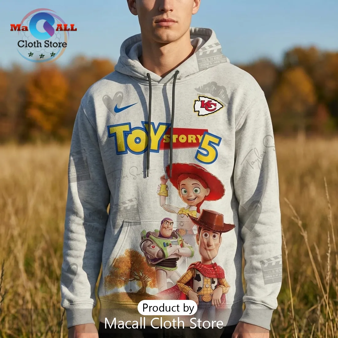 Taylor Swift x Toy Story 5 x Kansas City Chiefs Hoodie Taylor Swift x Toy Story 5 x Kansas City Chiefs Hoodie