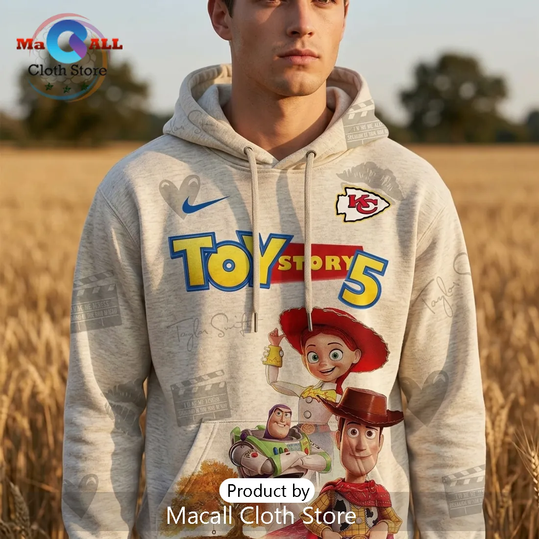 Taylor Swift x Toy Story 5 x Kansas City Chiefs Hoodie Taylor Swift x Toy Story 5 x Kansas City Chiefs Hoodie