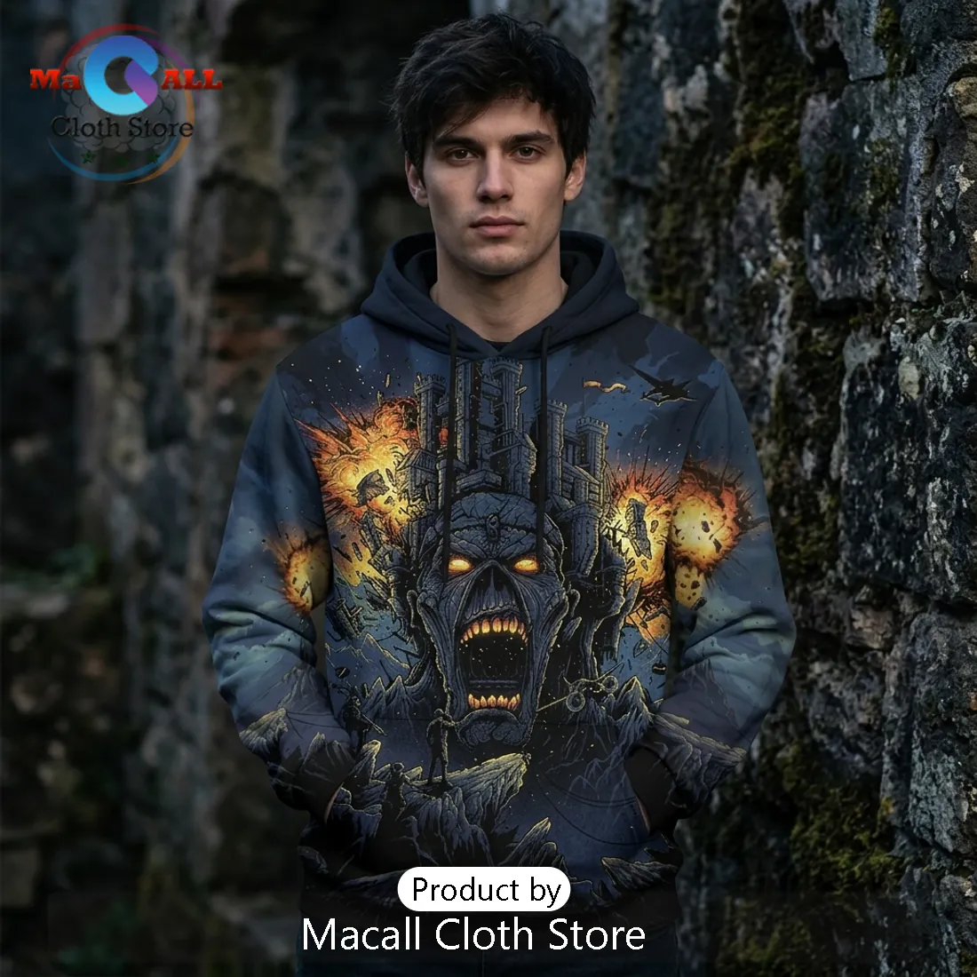 Iron Maiden Run For Your Lives Eddie Pullover Hoodie