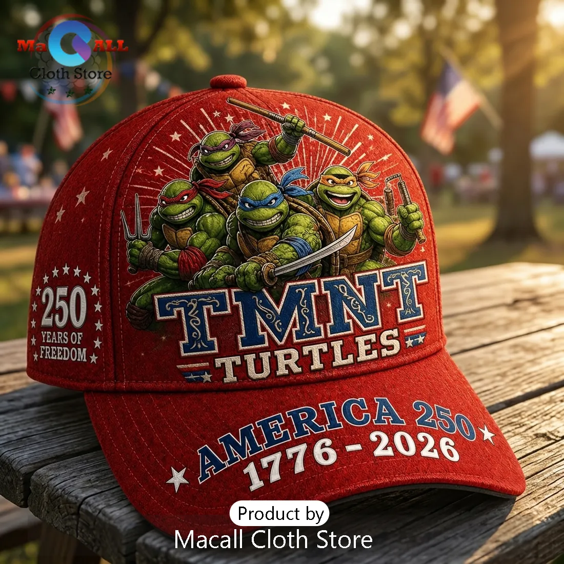 TMNT x America 1776-2026 250 Years of Freedom Collectible Baseball Cap TMNT x America 1776-2026 250 Years of Freedom Collectible Baseball Cap