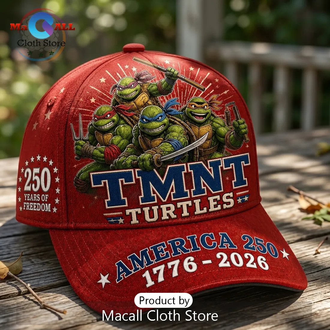 TMNT x America 1776-2026 250 Years of Freedom Collectible Baseball Cap TMNT x America 1776-2026 250 Years of Freedom Collectible Baseball Cap
