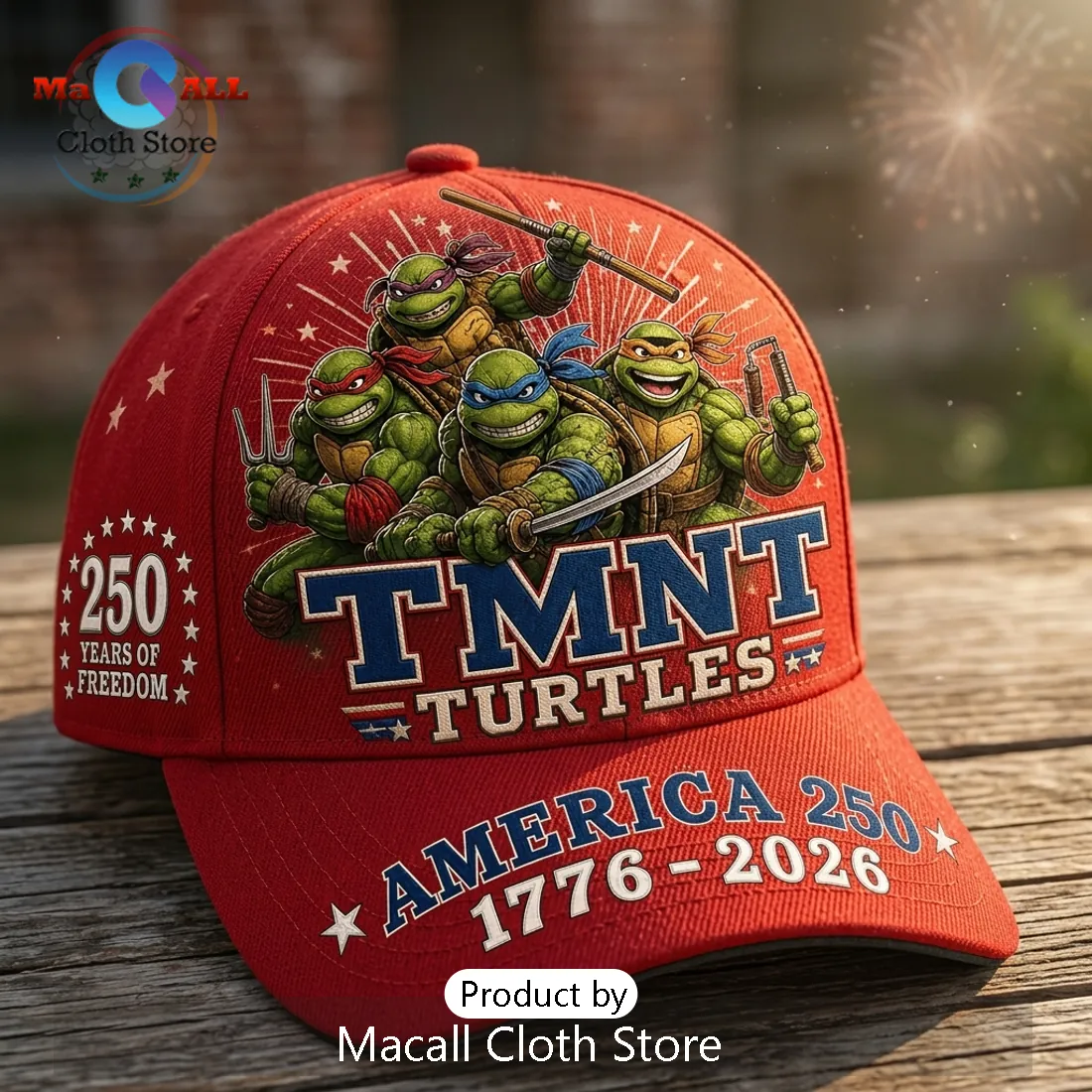 TMNT x America 1776-2026 250 Years of Freedom Collectible Baseball Cap TMNT x America 1776-2026 250 Years of Freedom Collectible Baseball Cap