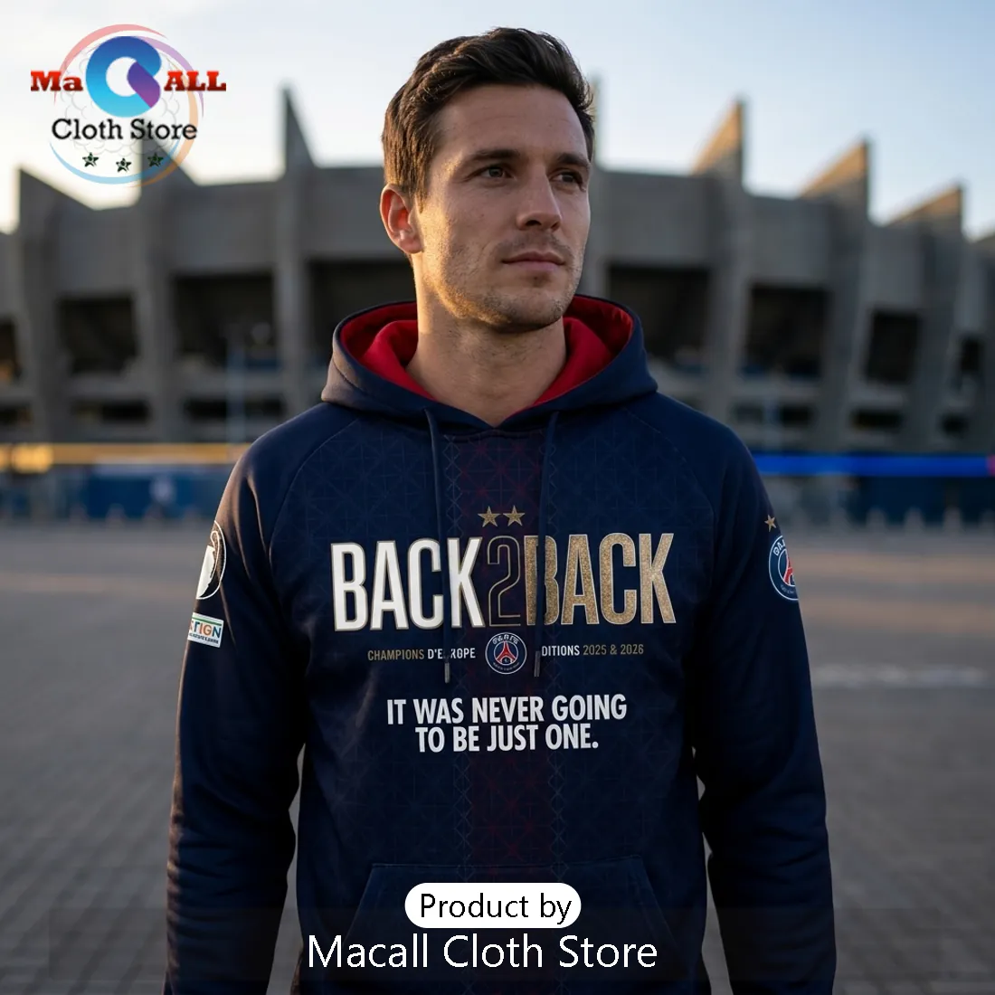 Paris Saint-Germain Champions League 2025 2026 Commemorative Hoodie Paris Saint-Germain Champions League 2025 2026 Commemorative Hoodie