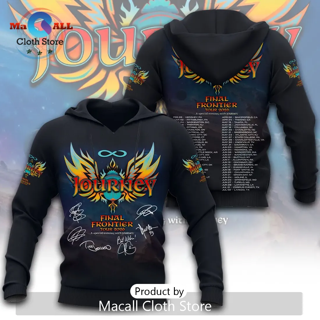 Journey Final Frontier Tour 2026 Signature Hoodie Journey Final Frontier Tour 2026 Signature Hoodie