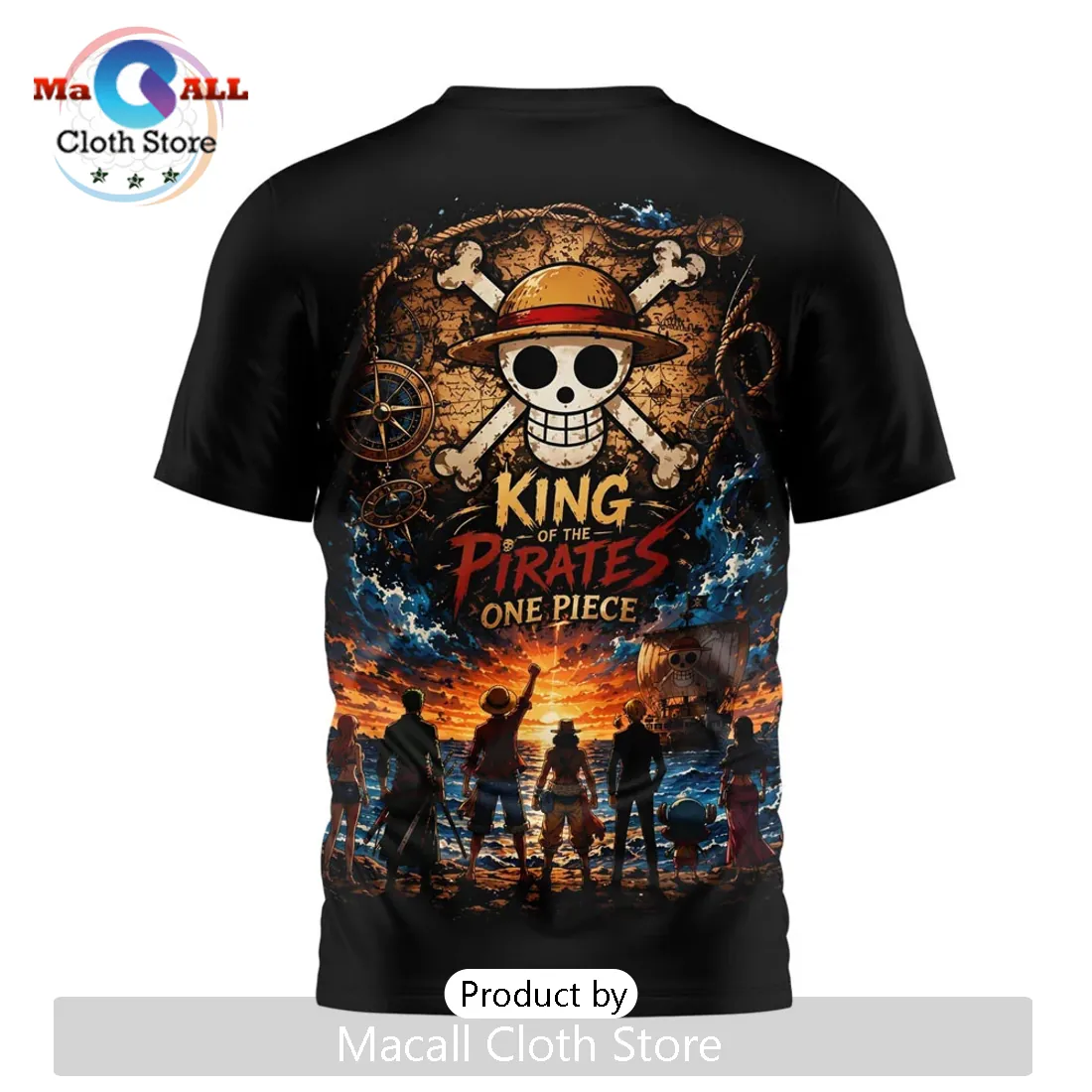 One Piece Luffy Monkey D King of Pirates Anime Series T-Shirt One Piece Luffy Monkey D King of Pirates Anime Series T-Shirt